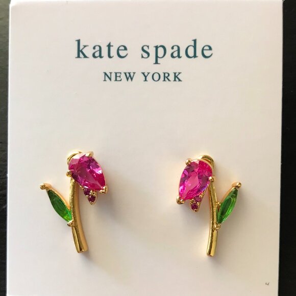 Kate Spade Tulip CZ Stud Earrings - Picture 1 of 1